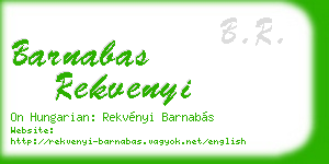 barnabas rekvenyi business card