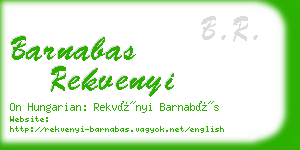 barnabas rekvenyi business card